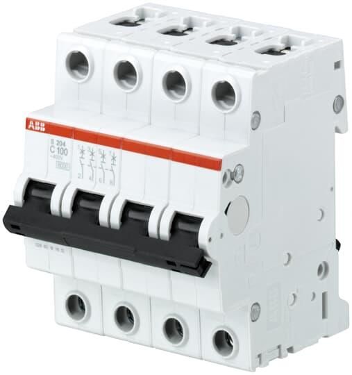S204-C100 4x100A C TİPİ 6kA OTOMATİK SİGORTA