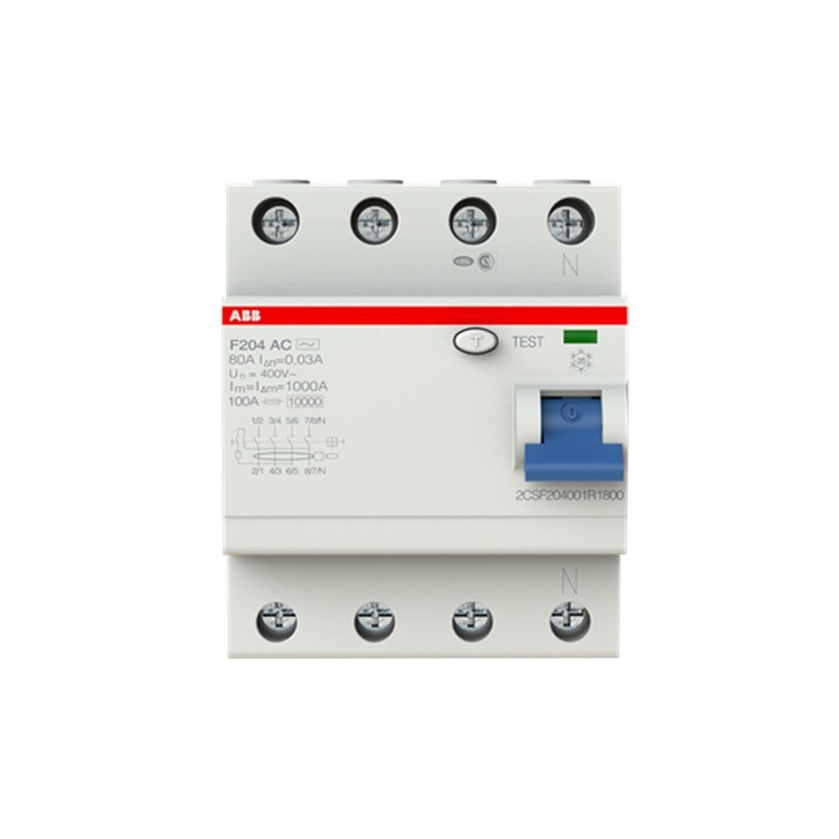 FH204 AC-4X100A 30mA KAÇAK AKIM KORUMA RÖLESİ