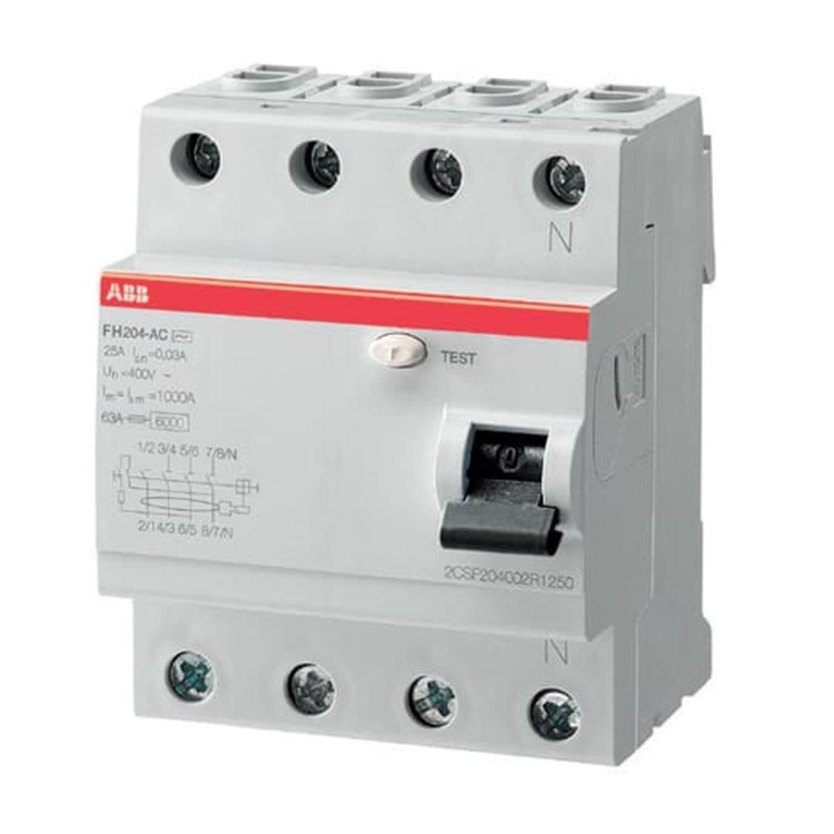 F204 AC-63/0,3 4x63A 300mA KAÇAK AKIM RÖLESİ